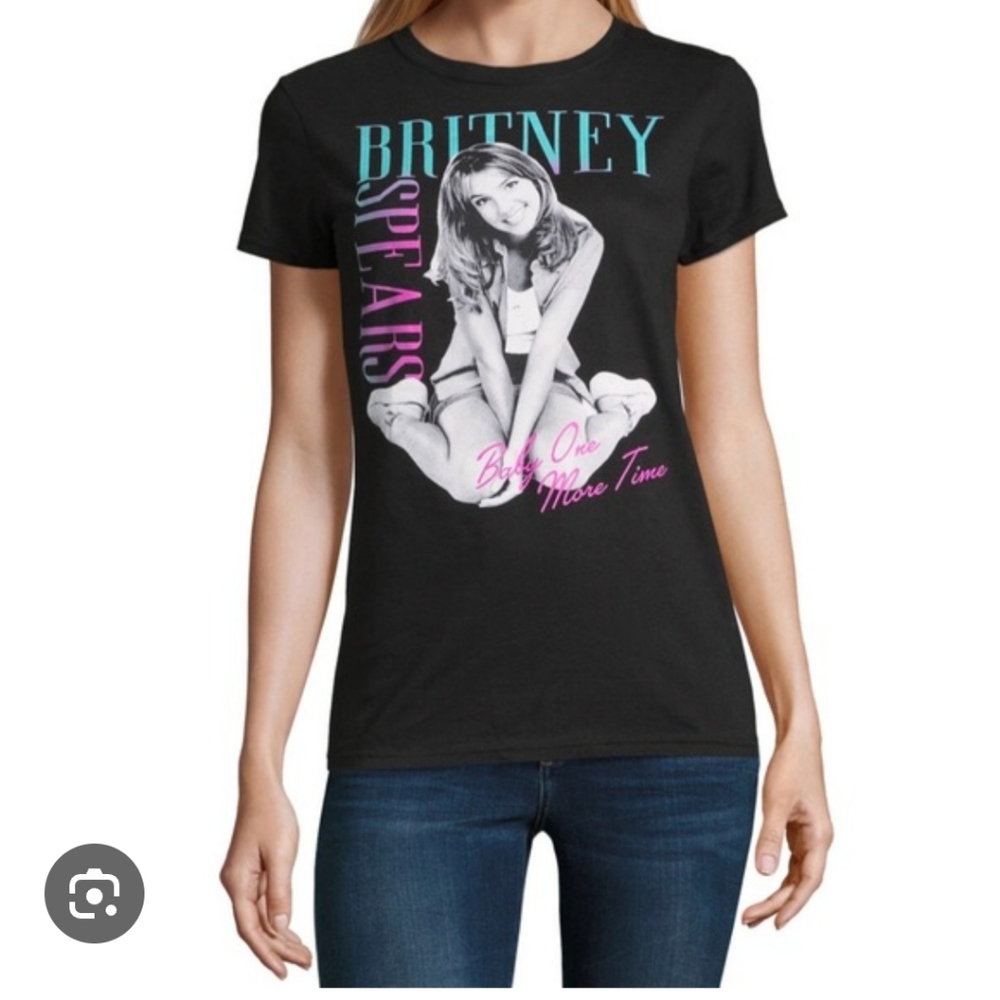 Britney Spears Graphic Tee Black Pink Baby One More Time Size M Guatemala